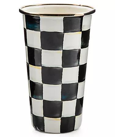 Mackenzie Childs Courtly Check Enamel Tumbler (20 oz)