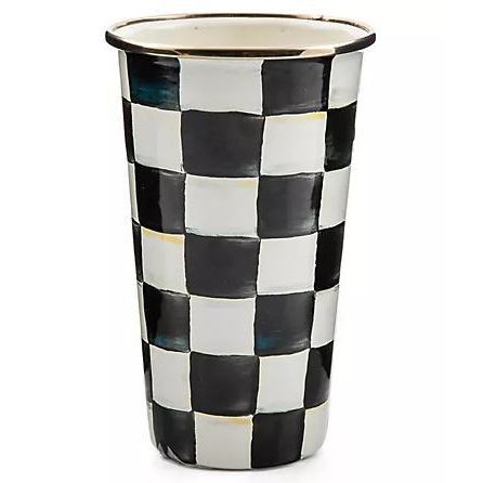 Mackenzie Childs Courtly Check Enamel Tumbler (20 oz)