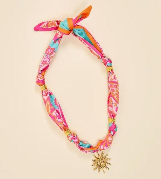Make A Statement Scarf Necklace–Paisley Glow