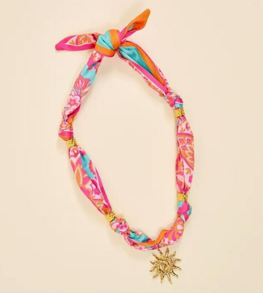 Make A Statement Scarf Necklace–Paisley Glow