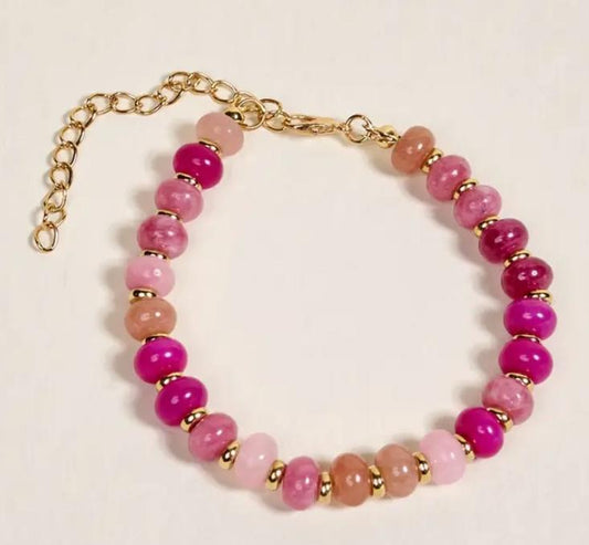 Stone Candy Bracelet–Pretty Pinks