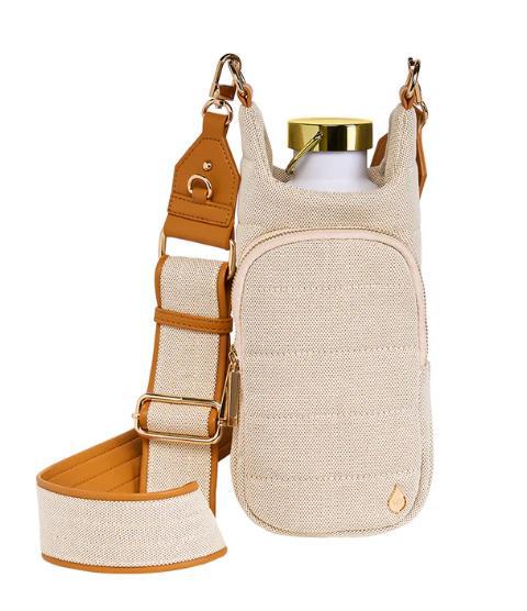 Oatmeal Canvas HydroBag with Canvas and Vegan Leather Strap