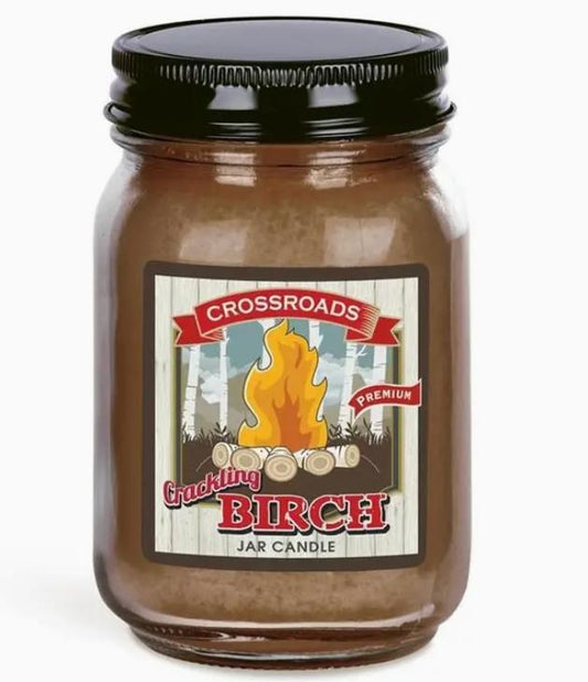 Crossroads Crackling Birch - 12 oz. Pint Candle