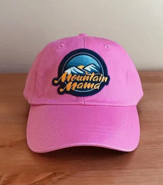 Pink Mountain Mama Patch Hat