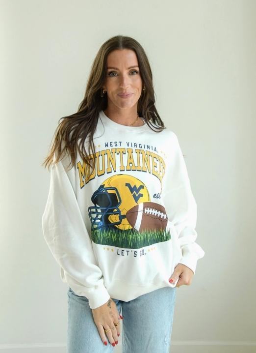 West Virginia Malone Multimedia Os Fleece Crew