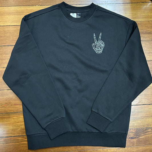 1762 Wine & Brew Skeleton Hand Crewneck (Black)