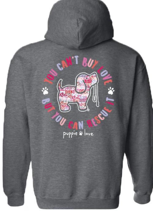 You Can't Buy Love Pup Hoodie-Valentine’s Day