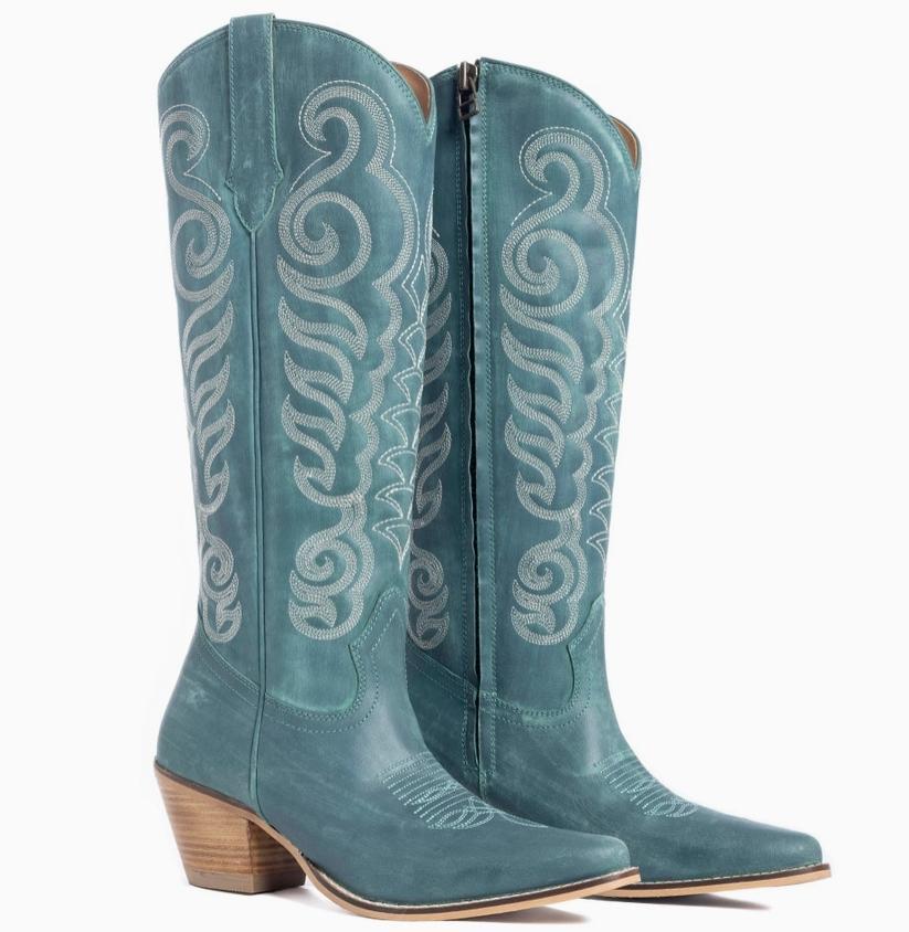 Myra Nalejandra Boots in Deep Turquoise