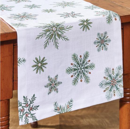 Williamsburg Holiday Snowfall Table Runner