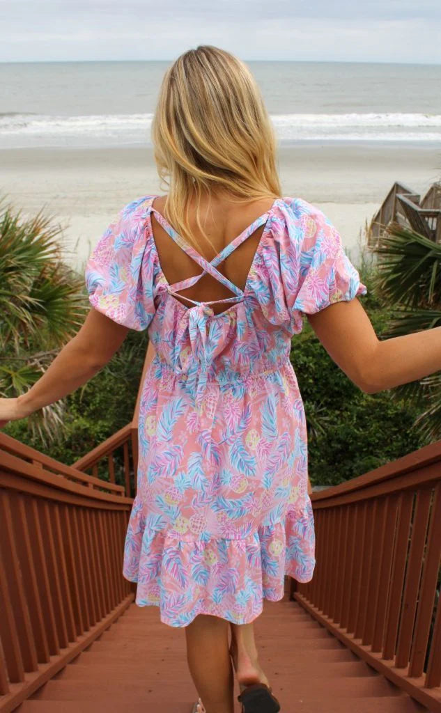 Simply Southern Tie Back Dress (Paisley)