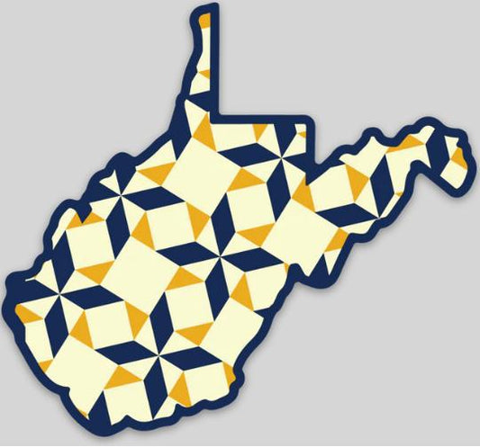 Quilted West Virginia Sticker