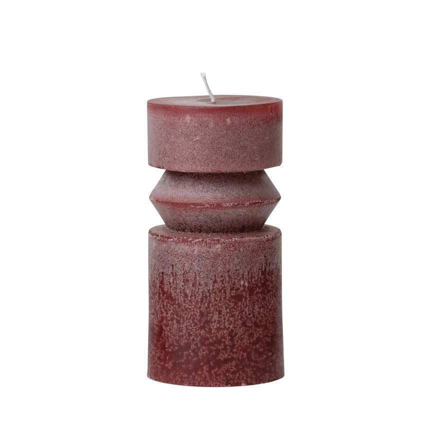Unscented Totem Pillar Candle (Red)
