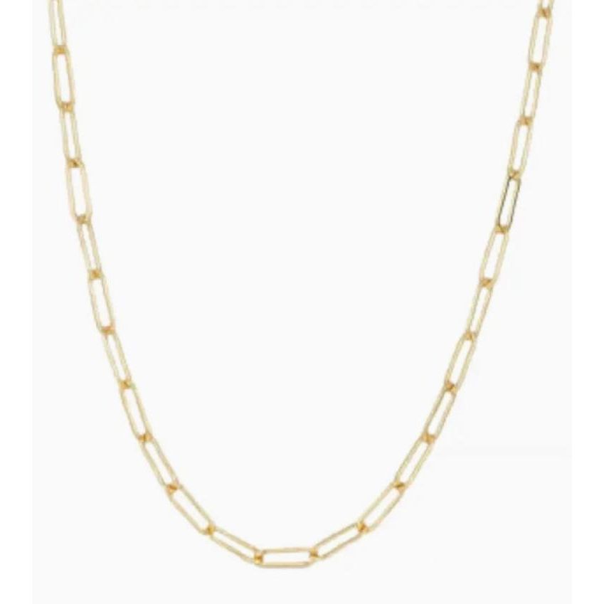 Carla Chain 18k Gold Plated Paper Clip Chain