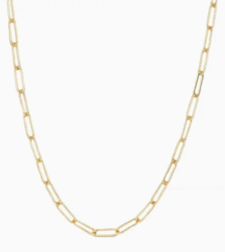 Carla Chain 18k Gold Plated Paper Clip Chain