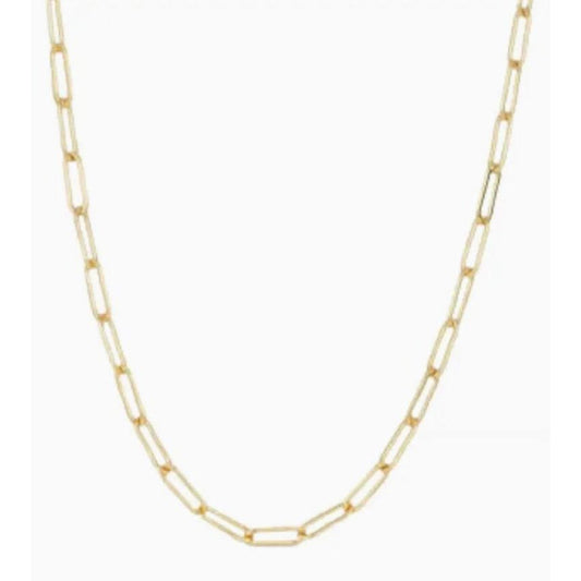 Carla Chain 18k Gold Plated Paper Clip Chain