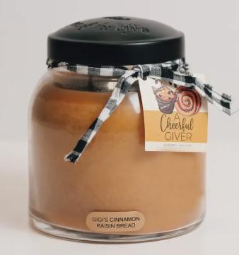 A Cheerful Giver Candle Gigi's Cinnamon Raisin Bread Candle (34oz)