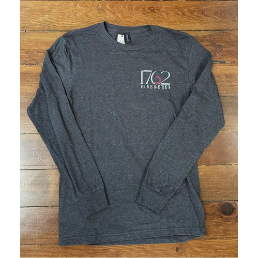 1762 Wine & Brew Long Sleeve Tee (Dark Grey)