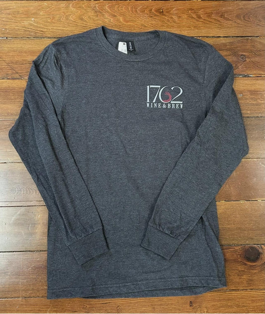 1762 Wine & Brew Long Sleeve Tee (Dark Grey)