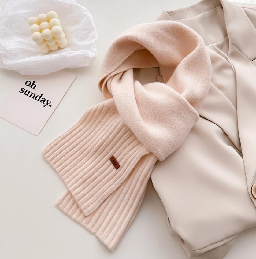 Warm Minimalist Wool Wrap Scarf