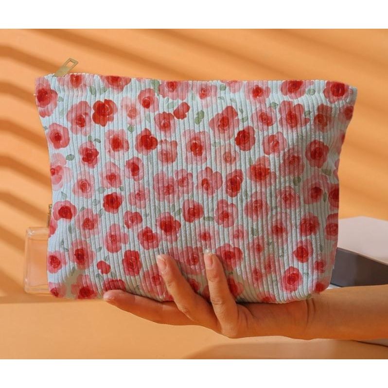 Travel Bow Cherry Cosmetic Makeup Pouch Bag