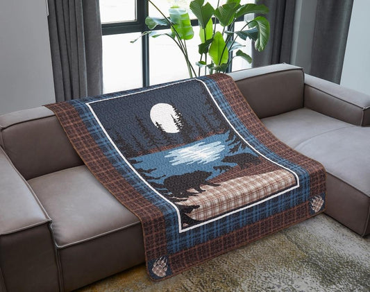 "Moondance" Quilted Throw Blanket 50"x60"