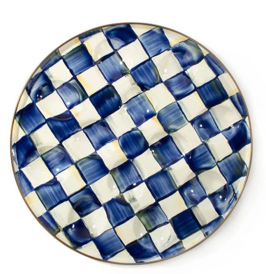 Mackenzie Childs Royal Check Egg Plate