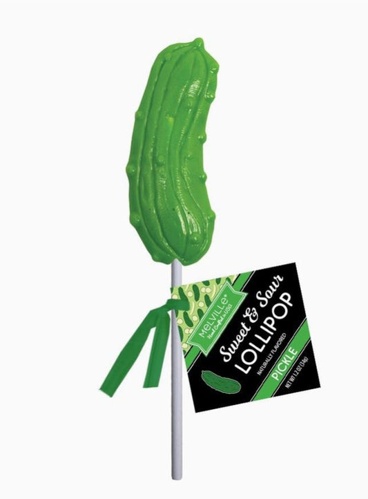 Sour Pickle Lollipops