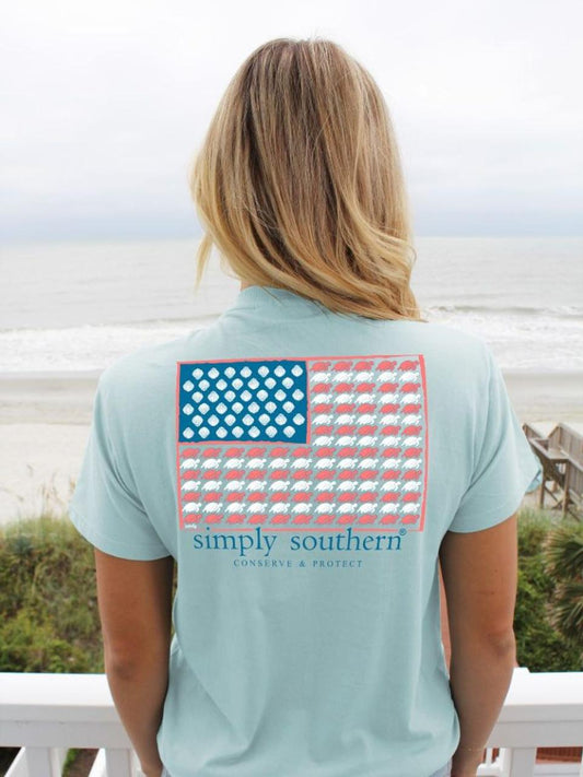 Simply Southern Short Sleeve Flag Tee