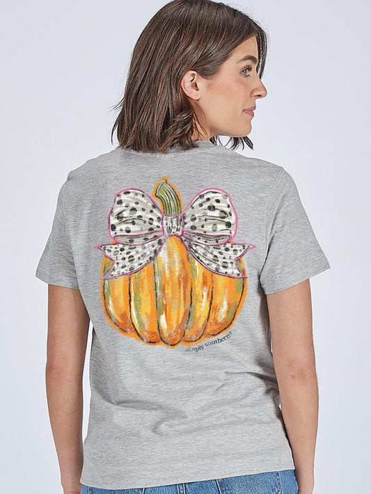 Simply Southern Bow Pumpkin Short Sleeve Tee