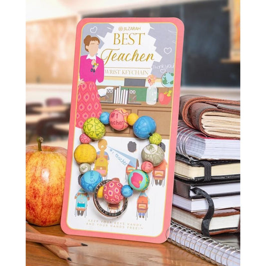 Jilzarah Best Teacher Carded Wrist Keychain