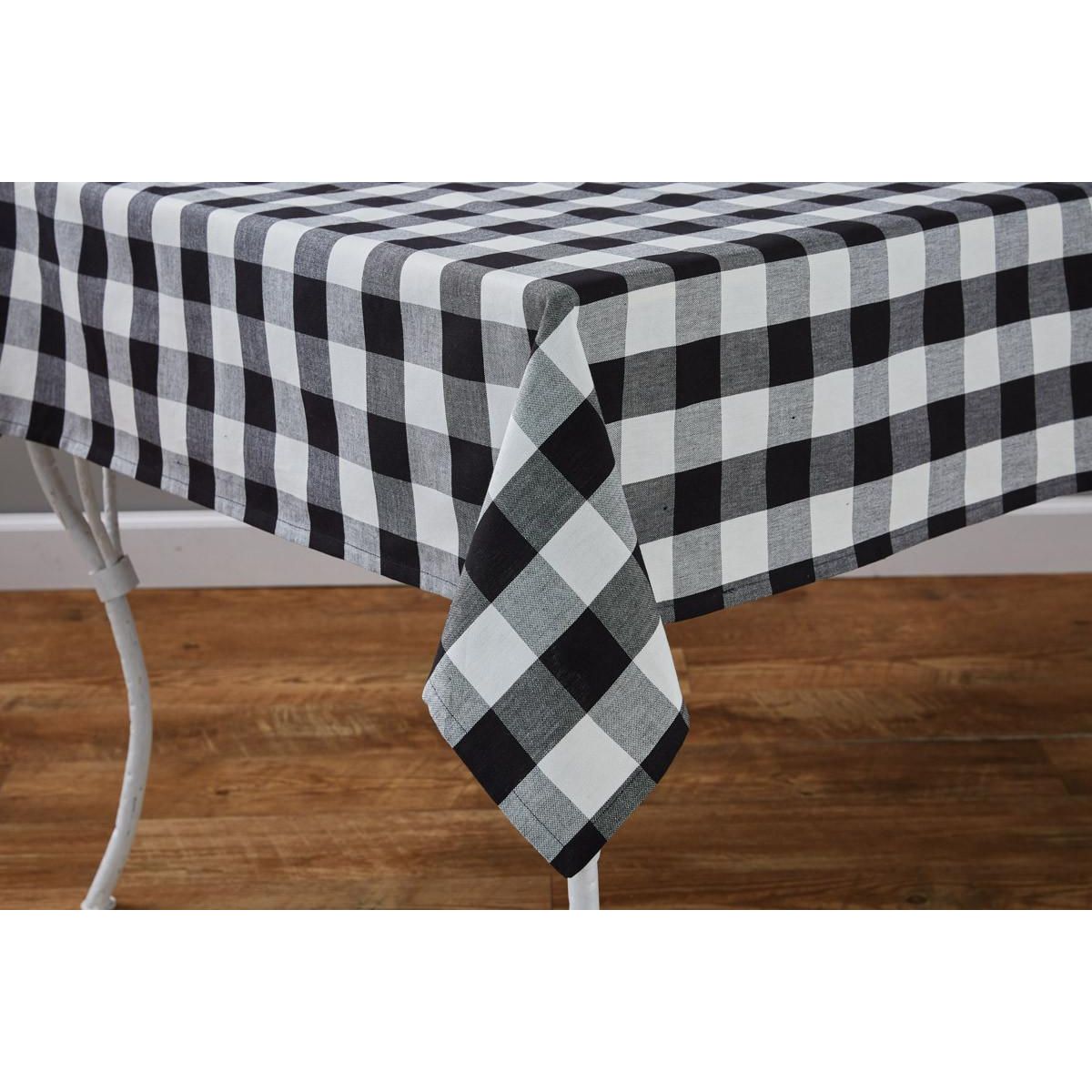 Wicklow Check Tablecloth (Black & Cream)