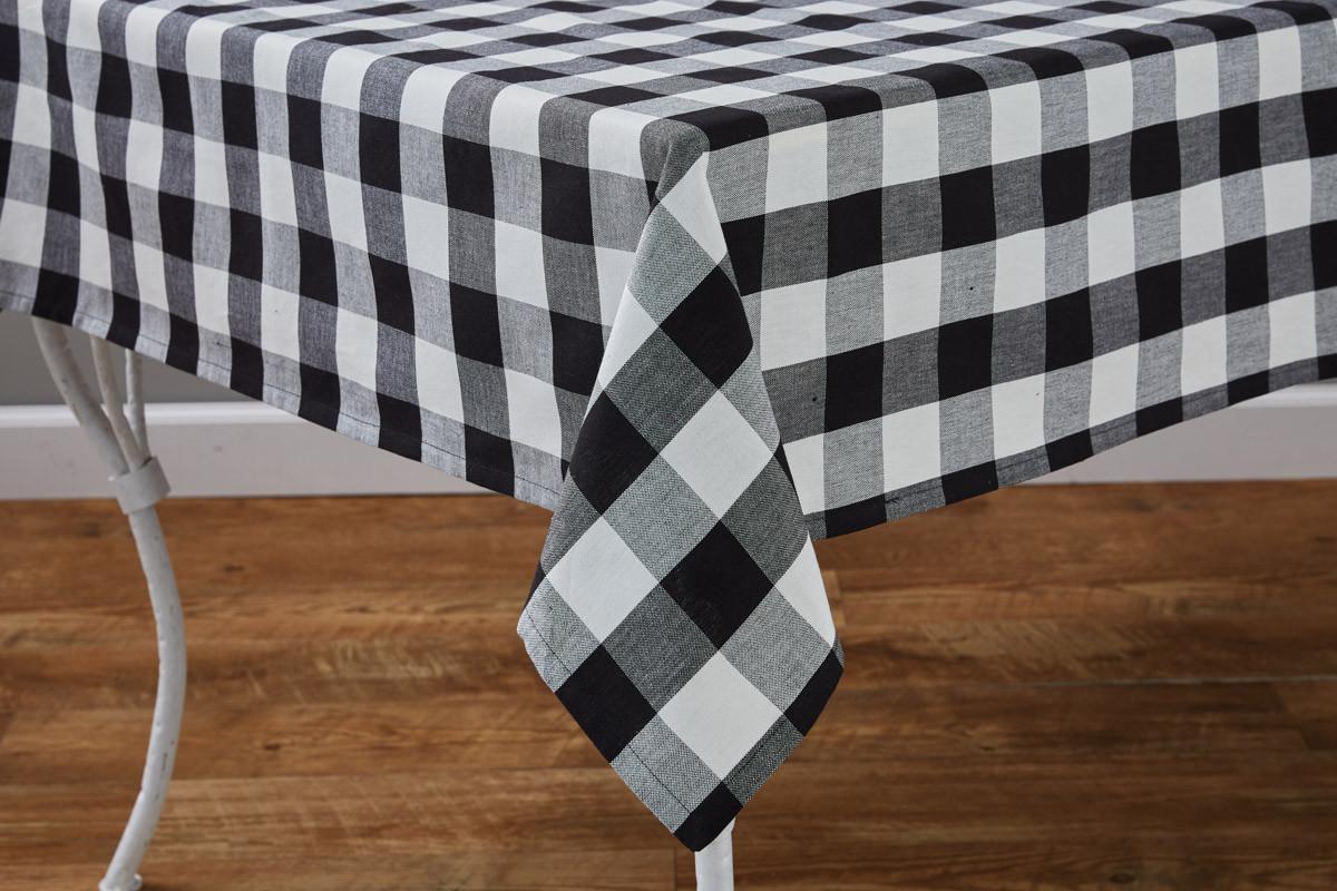 Park Design Wicklow Check Tablecloth (Black & Cream)