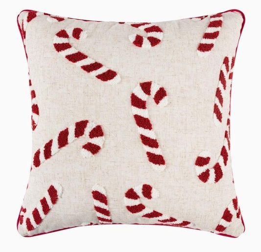 Gingerbread Village Peppermint Candy Pillow