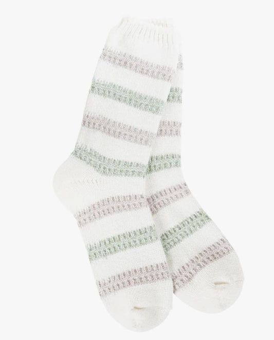 World's Softest Socks Wsragg Link Crew (Meadow Strip)