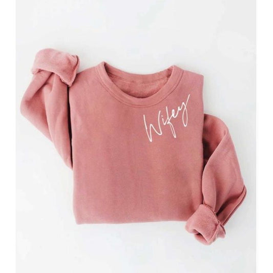 Wifey Graphic Sweatshirt (Mauve)