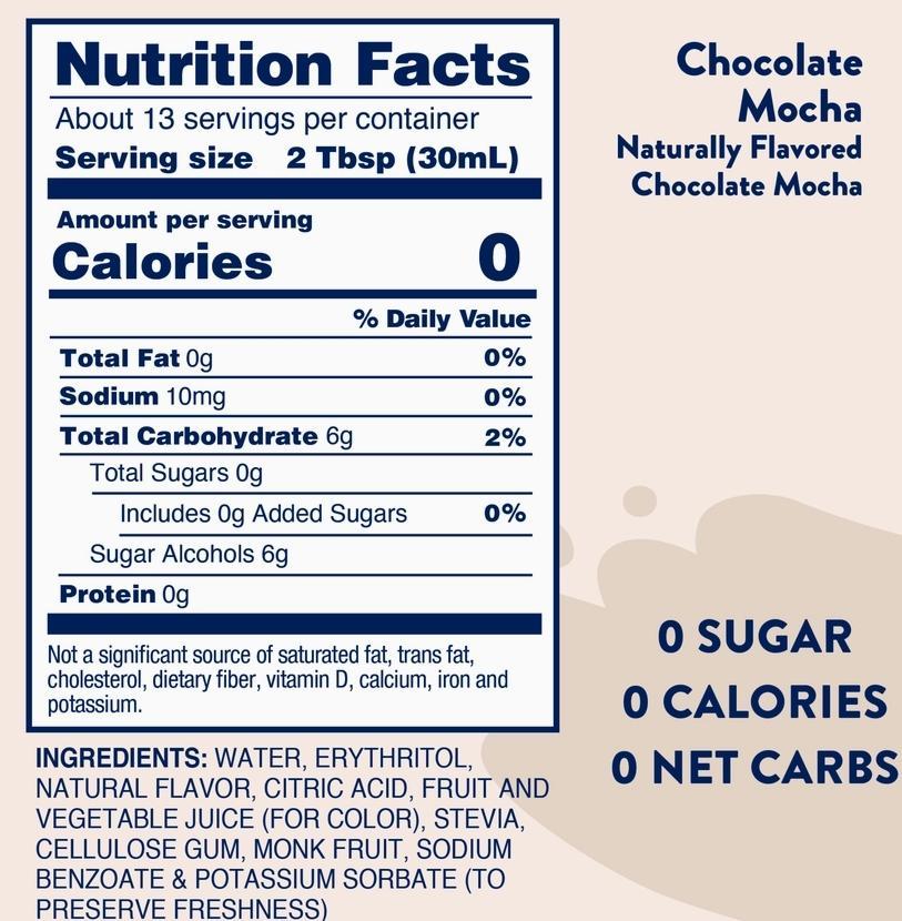 Jordan's Skinny Mixes Naturally Sweetened Chocolate Mocha Syrup