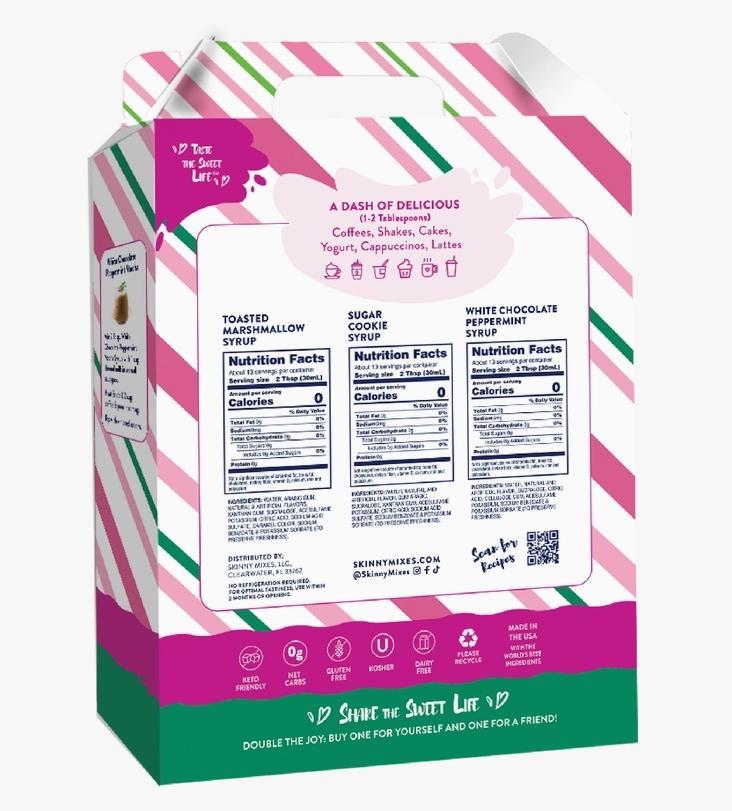Jordan's Skinny Mixes Happy Holidays Syrup Trio | Holiday Coffee Syrup