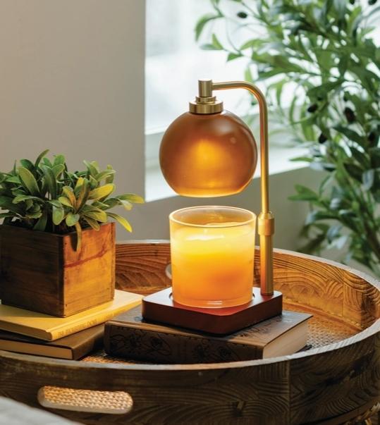 Amber Sphere Candle Warmer Lamp