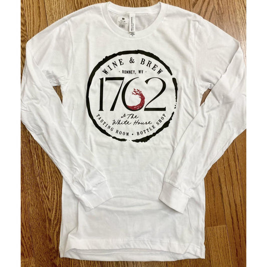 1762 Wine & Brew Long Sleeve Tee (White)