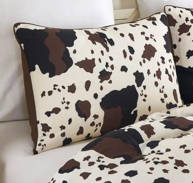 Rustic Cowhide Lodge Comforter Set