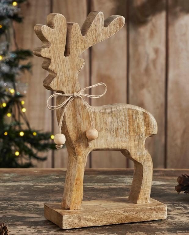 Reindeer Wooden Figurine