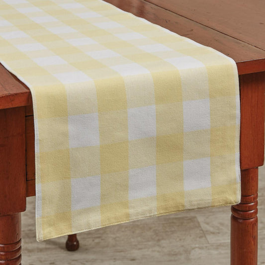 Park Design Wicklow Check Backed Table Runner (Yellow)