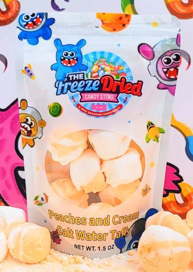 Freeze Dried Peaches and Cream Salt Water Taffy