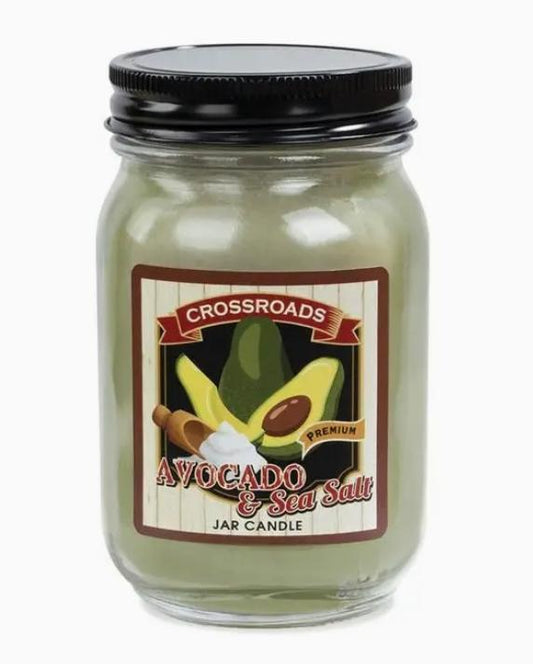 Crossroads Avocado & Sea Salt - 12 oz. Pint Candle