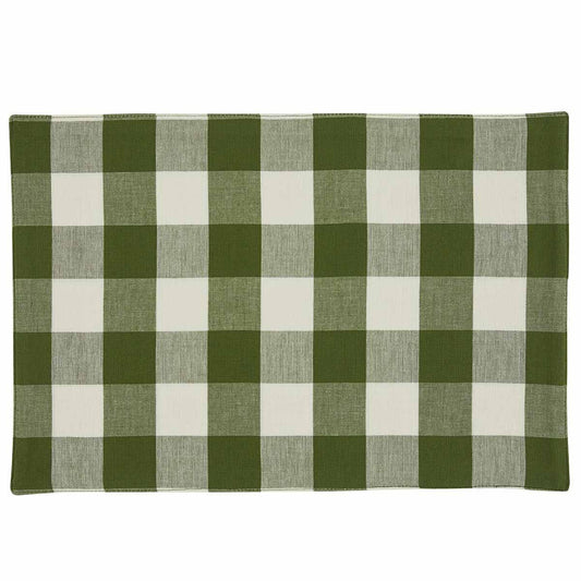 Park Design Wicklow Check Backed Placemat (Sage)