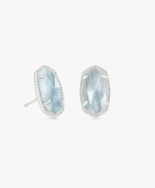 Kendra Scott Ellie Silver Earrings in Light Blue