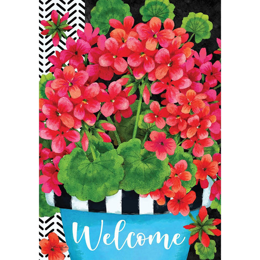 Blue Pot Geranium Flag