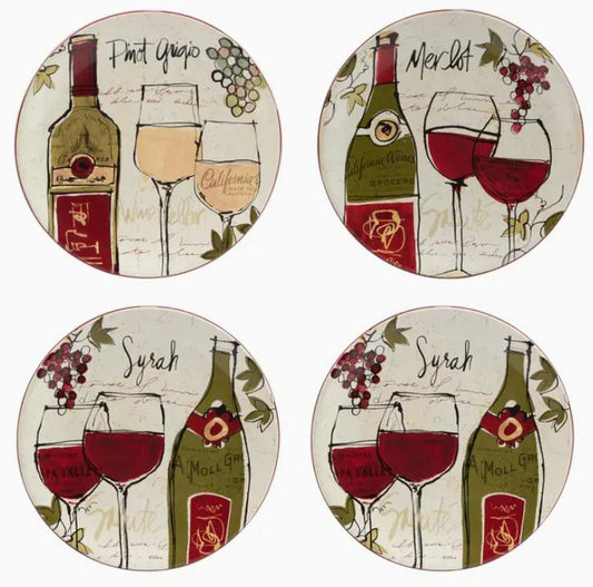 Wine Country Salad Plate Assorted Designs