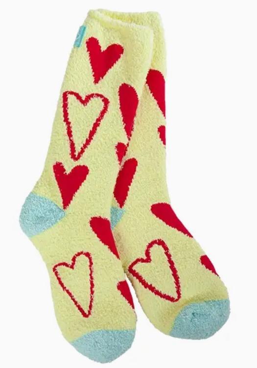 World's Softest Socks Cozy Collection (Red Hearts)