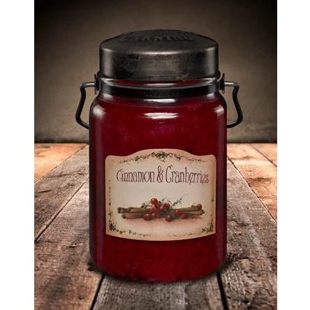 McCall's Candles Cinnamon & Cranberries Classic Jar Candle